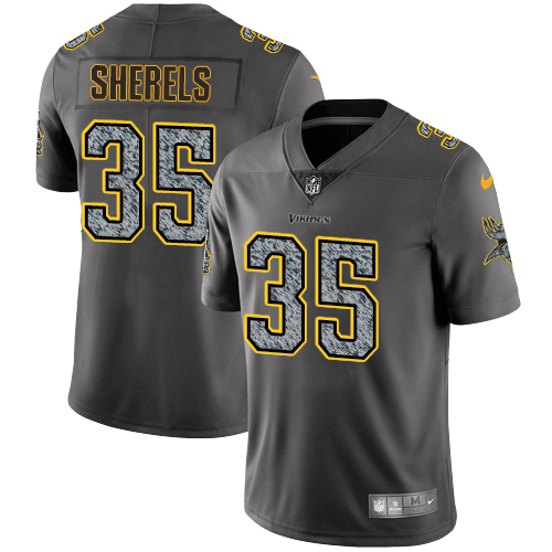 Minnesota Vikings 35 Limited Marcus Sherels Gray Static Nike NFL Men Jersey Vapor Untouchable